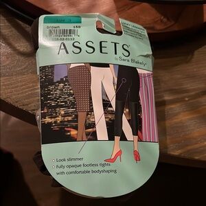 Assets by Sara Blakely Brown Footless Shaping Tights Size 3